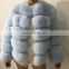 2017 Fashion Beautiful Wholesale Custom Fur Coat Colorful Women Winter Warm Natural Real Fox Fur Coat