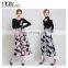 wholesales lastest design printed women palazzo pant 2015 winter cotton high waist casual pants
