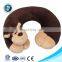 Cute Animal Design Plush Hippo u Shape Neck Children Pillow