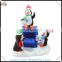 Christmas ornament led inflatable penguins, promotion inflatable penguin family with lamppost for advertising xmas decortion