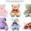 vivid purple plush bear toys with heart