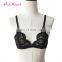 Top Selling black v neck harness women bra lace bralette crop top