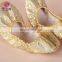 X-8053 Professional Gold full sequins practice soft sole belly dance shoes for women