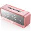 Portable Mini Wireless Bluetooth Display Speaker with Alarm Clock, Hands-Free Calls, FM Radio