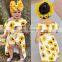 Kids Baby Girl Clothes Set Sunflowers Dress Tops Shorts Dress Headband Outfits Clothes Crop Summer Party Cute Outfit