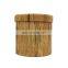 RTS hot sell wood like carton printing polyester folding stool for kids children storage ottoman round chair in living room
