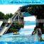 Fiberglass Water Slide 11-18M Platform Height With Swimming Pool Water Park Equipment