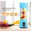 Portable Juicer Cup Personal Blender Electric USB Rechargeable Fruit Juicer Blender Smoothies Shakes Mini Travel Plastic Bottle