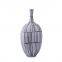 Novelty Large Black And White Lines Polishing Ceramic Olive Vase For Hallway Decoration