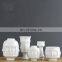 Modern creative pure white home decor european ceramic flower vase with 3D face
