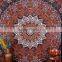 Indian Tapestry Cotton Mandala Star Print Black-Brown Vintage Wall Hanging Tapestries Throw Bedsheet