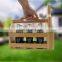Wooden Bottle Caddy with Opener & Sampler Boards Drink Holder for Beer, Soda, Perfect for Bar, Pub, Restaurant Brew Fest Party