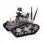 Unfinished DIY RC Intelligent Wireless Camera Wifi Robot Tank Chassis Car Kit with Dual antenna