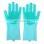 Cleaning Brush Scrubber Gloves Dish Washing Gloves 2022 New Heat-resistant Design Silicone Kitchen Cleaning Laundry Household