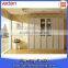 I shape bedroom wall wardrobe closet white color with louvered folding door