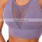 Fitness Shockproof Mesh Sports Bra Gym Tank Tops Running High Impact Women Seamless Push Up Yoga Bras