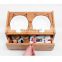 Nordic stainless steel bulk per dog cat luxury drinking feed water 2 in 1 bowl for engraving bamboo stand with drawer storage
