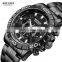 MEGIR 2087 Fashion Mens Watch Full Steel Military Wristwatches Casual Chronograph Quartz Watches Men Wrist Relogio Masculino