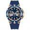 Private label watch manufacturer 2019 new design 24 hour dial stainless steel back multifunction dual watch