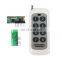 8-button remote control with wireless receiver module