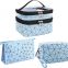 Travel Cosmetic Bag Organizer, Waterresistant Toiletry Bag Set, Skincare Bag With 2 Makeup Bags For Women(Blue)
