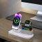 Multifunctional Desktop Charging Station Magnetic Wireless Charger Mobile Headset Watch Compatible with Clock Nightlight