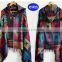Latest 2016 Bohemian Style Winter cashmere Knit Poncho with hood