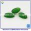 New fashion oval cabochon cut glass gemstone with green jewelry making glass stone