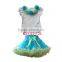 five hot pink flower outfit fluffy tutu skirt set for baby,fashion children clothing sets