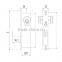 Aluminium window handle lock with pin
