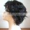 Wholesale stock virgin curly remy brazilian hair short lace full wigs