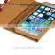 Retailer packaging pu leather magentic cover with machine frame for iphone 7 mobile cover