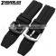 Hotsale 22|24mm waterproof high quality silicone watch strap with stainless steel buckle