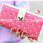 Latest heart design long hasp ladies purse Good quality Showing elegance