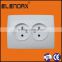 Electrical double wall switch EU plug socket (F9209)