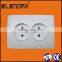 Electrical double wall switch EU plug socket (F9209)