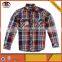 Wholesale Long Sleeve Red and Black Flannel Mens Plaid Shirt with OEM ODM