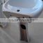 Z006 19 inch ceramic modern pedestal basin
