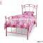 Home Bedroom Single Size Double Size Girl Pink Steel Bed Frame