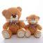 hot soft bow brown plush teddy bear