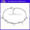 New Cute 925 Sterling Silver Plated Copper Heart Charm Bangle Bracelet For Girl