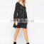 Woman Wear Star Print Pregnant Dress Chiffon Fabrics