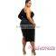 Black One-should Plus Size fashion design small girls dress