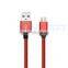 Aluminum Shell Braided Fabric Micro USB Data&Sync Charger Cable Cord For Cell Phone