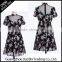 Printed Traditional Style Ladies Simple Design Fashion Dress for Lady