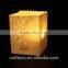Wedding paper candle holder made of flame resistant craft paper