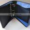 2016 new custom carvas protable file bag with zipper and ring binder