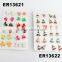 yiwu cute santa tree bell snowman stud jewelry crystal metal christmas earrings wholesale