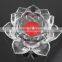 Colorful crystal lotus flower candle hodler glass candlestick for decoration
