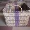 New designs! Rectangular water hyacinth basket/storage basket/ decorative basket with 2 handle